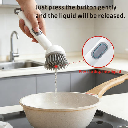 Rotating Dish Brush With Soap Dispenser