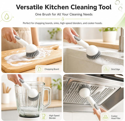 Rotating Dish Brush With Soap Dispenser