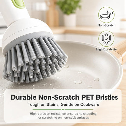Rotating Dish Brush With Soap Dispenser