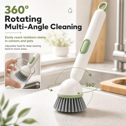 Rotating Dish Brush With Soap Dispenser